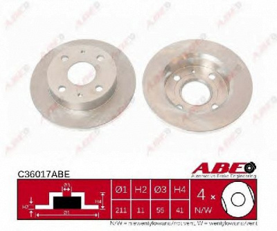ABE c36017abe -  Тормозной диск