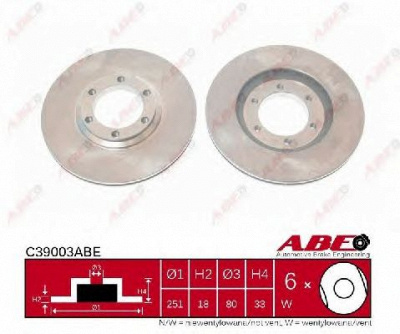 ABE c39003abe -  Тормозной диск
