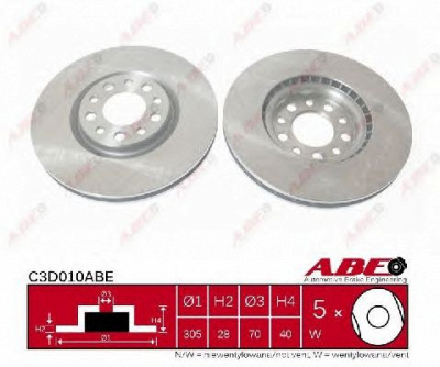 ABE c3d010abe -  Тормозной диск