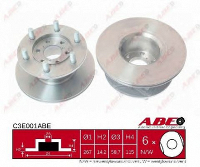 ABE c3e001abe -  Тормозной диск