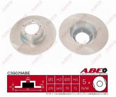ABE c3g029abe -  Тормозной диск