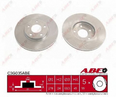 ABE c3g035abe -  Тормозной диск