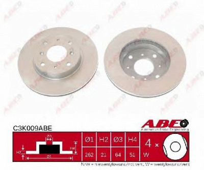 ABE c3k009abe -  Тормозной диск