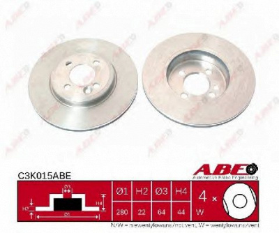 ABE c3k015abe -  Тормозной диск