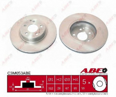 ABE c3m053abe -  Тормозной диск