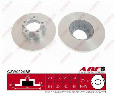 ABE c3w022abe -  Тормозной диск