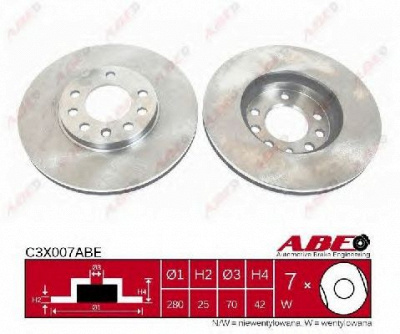 ABE c3x007abe -  Тормозной диск