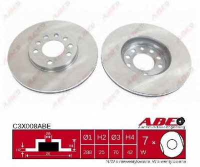 ABE c3x008abe -  Тормозной диск