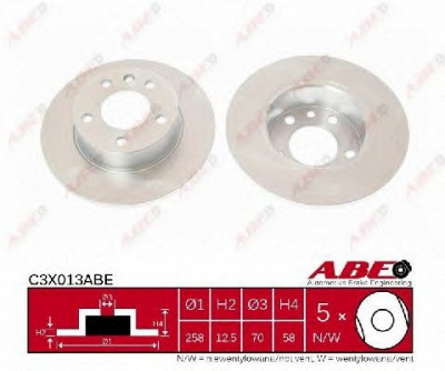 ABE c3x013abe -  Тормозной диск
