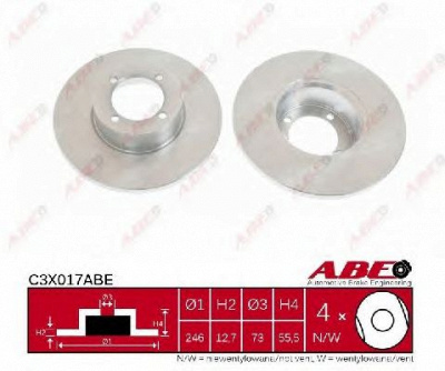 ABE c3x017abe -  Тормозной диск