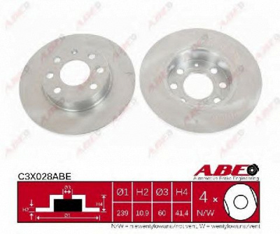 ABE c3x028abe -  Тормозной диск