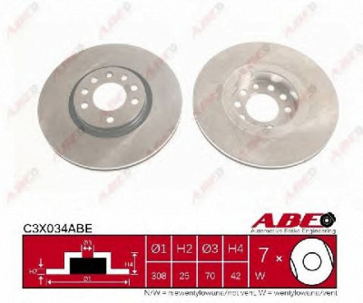 ABE c3x034abe -  Тормозной диск
