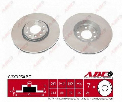 ABE c3x035abe -  Тормозной диск