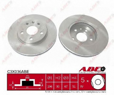 ABE c3x036abe -  Тормозной диск