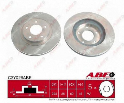ABE c3y028abe -  Тормозной диск
