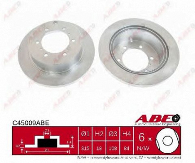 ABE c45009abe -  Тормозной диск