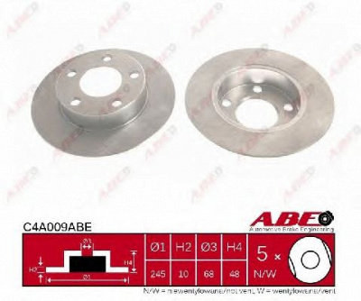 ABE c4a009abe -  Тормозной диск