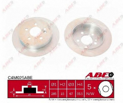 ABE c4m025abe -  Тормозной диск