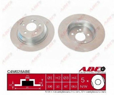 ABE c4m028abe -  Тормозной диск