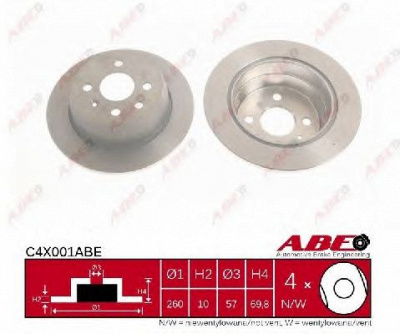ABE c4x001abe -  Тормозной диск