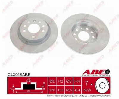 ABE c4x019abe -  Тормозной диск