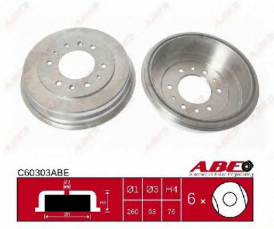 ABE c60303abe -  Тормозной барабан