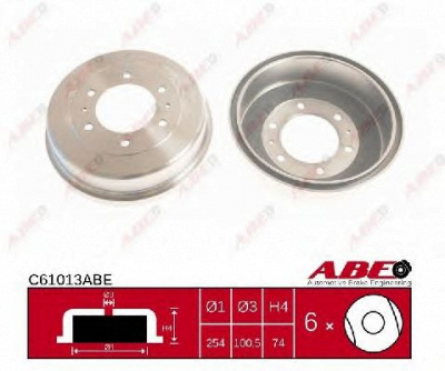 ABE c61013abe -  Тормозной барабан