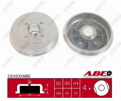 ABE c61032abe -  Тормозной барабан