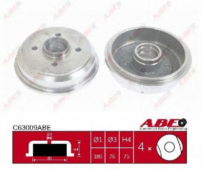 ABE c63009abe -  Тормозной барабан