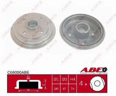 ABE c68000abe -  Тормозной барабан