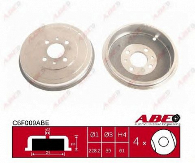 ABE c6f009abe -  Тормозной барабан