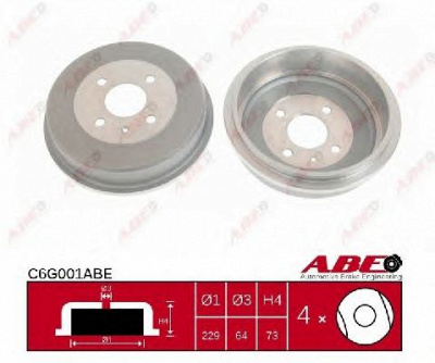 ABE c6g001abe -  Тормозной барабан