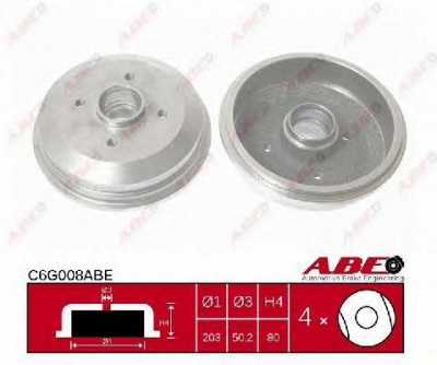 ABE c6g008abe -  Тормозной барабан
