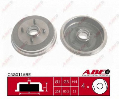ABE c6g011abe -  Тормозной барабан