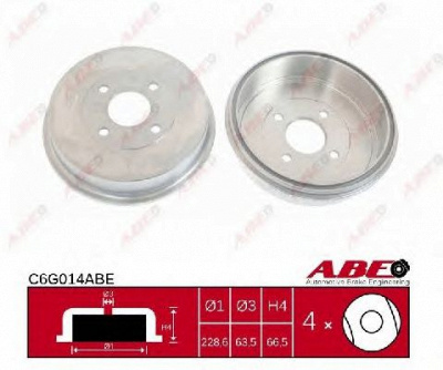 ABE c6g014abe -  Тормозной барабан