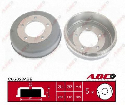 ABE c6g023abe -  Тормозной барабан