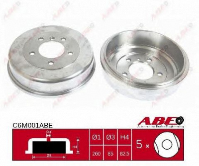 ABE c6m001abe -  Тормозной барабан