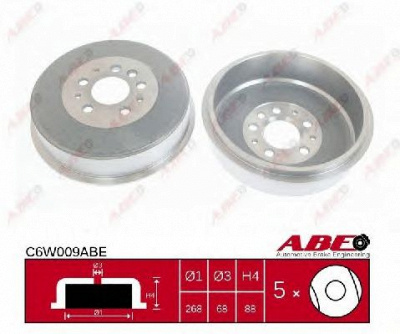 ABE c6w009abe -  Тормозной барабан