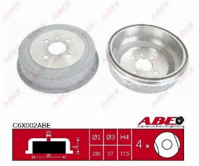 ABE c6x002abe -  Тормозной барабан