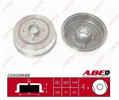 ABE c6x009abe -  Тормозной барабан