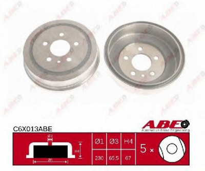 ABE c6x013abe -  Тормозной барабан