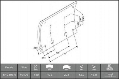 ABEX b2097927 -  Комплект тормозных башмаков, барабанные тормоза