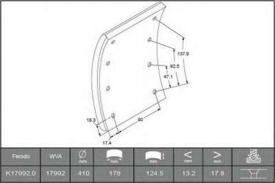 ABEX b2150929 -  Комплект тормозных башмаков, барабанные тормоза