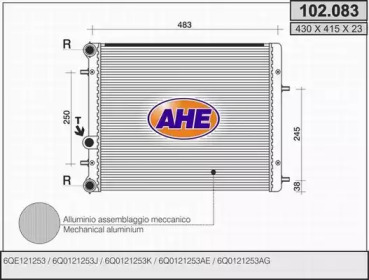 AHE 102083 -  Радиатор, охлаждение двигателя