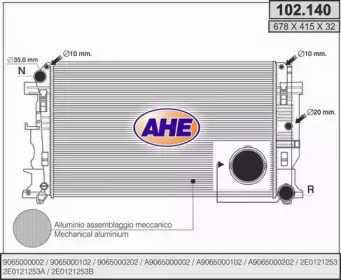 AHE 102140 -  Радиатор, охлаждение двигателя