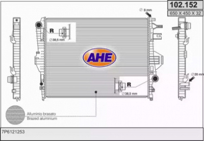 AHE 102152 - Радиатор, охлаждение двигателя