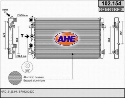 AHE 102154 -  Радиатор, охлаждение двигателя
