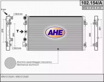 AHE 102154a -  Радиатор, охлаждение двигателя