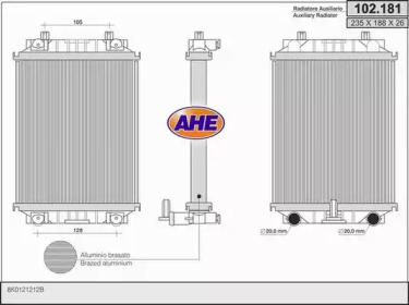 AHE 102181 - Радиатор, охлаждение двигателя