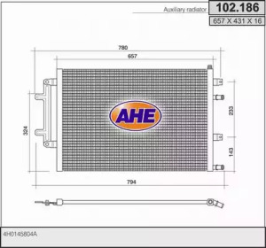 AHE 102186 -  Радиатор, охлаждение двигателя
